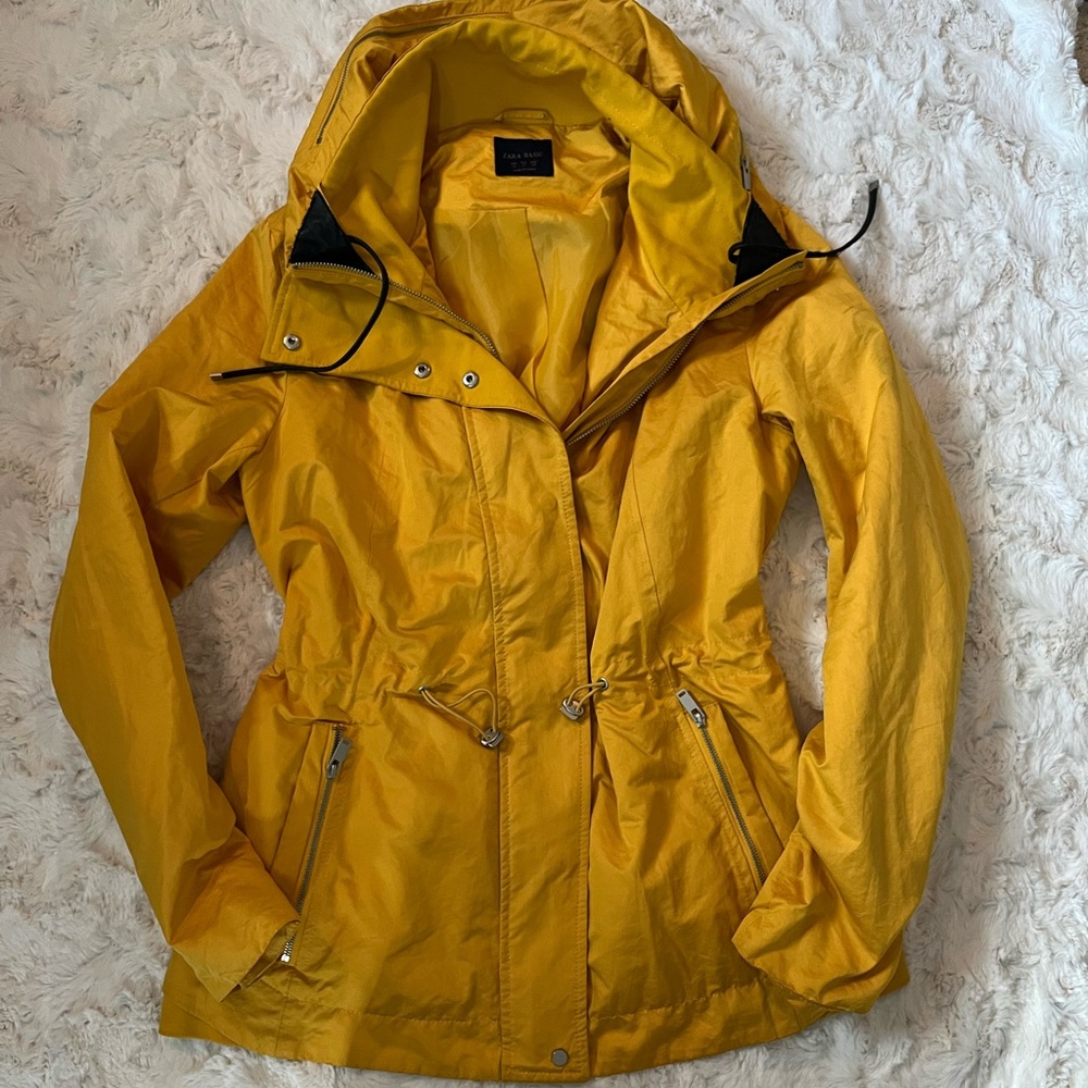 Zara Mustard Utility Jacket with Hood